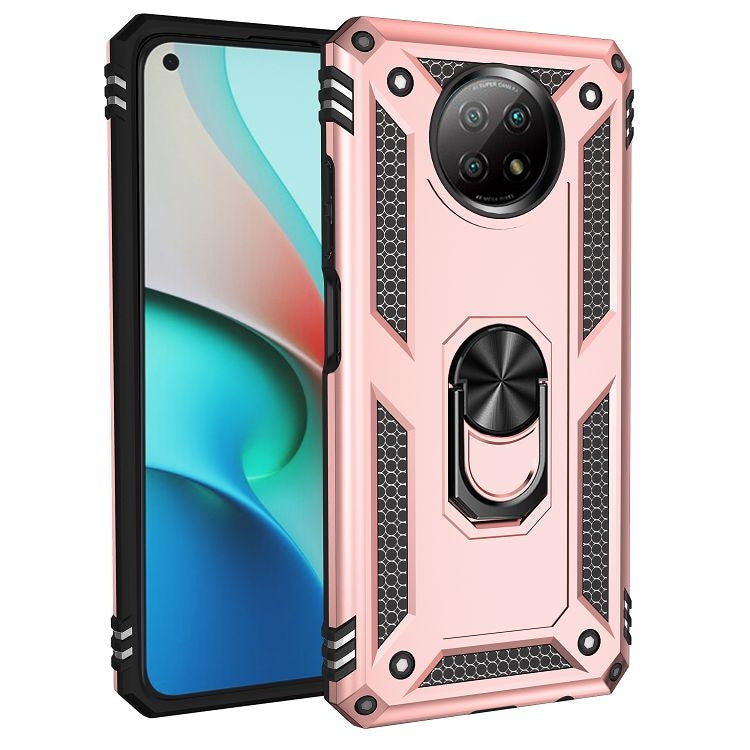 For Xiaomi Redmi Note 9 Shockproof TPU + PC Protective Case with 360 Degree Rotating Holder