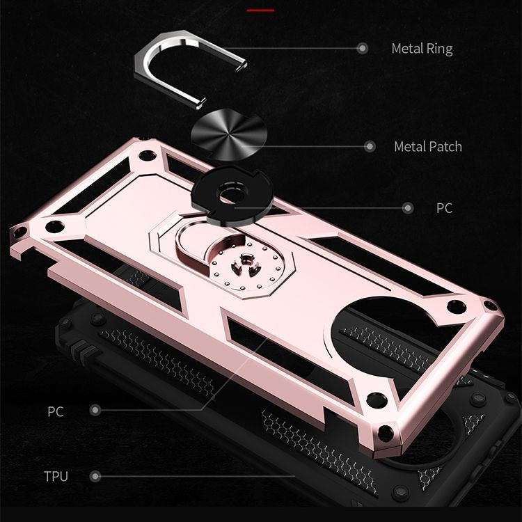 For Xiaomi Redmi Note 9 Shockproof TPU + PC Protective Case with 360 Degree Rotating Holder