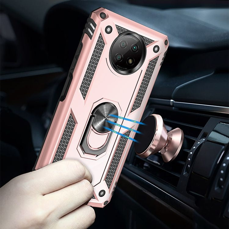 For Xiaomi Redmi Note 9 Shockproof TPU + PC Protective Case with 360 Degree Rotating Holder