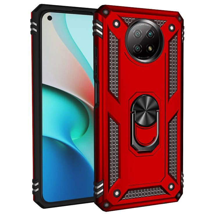 For Xiaomi Redmi Note 9 Shockproof TPU + PC Protective Case with 360 Degree Rotating Holder