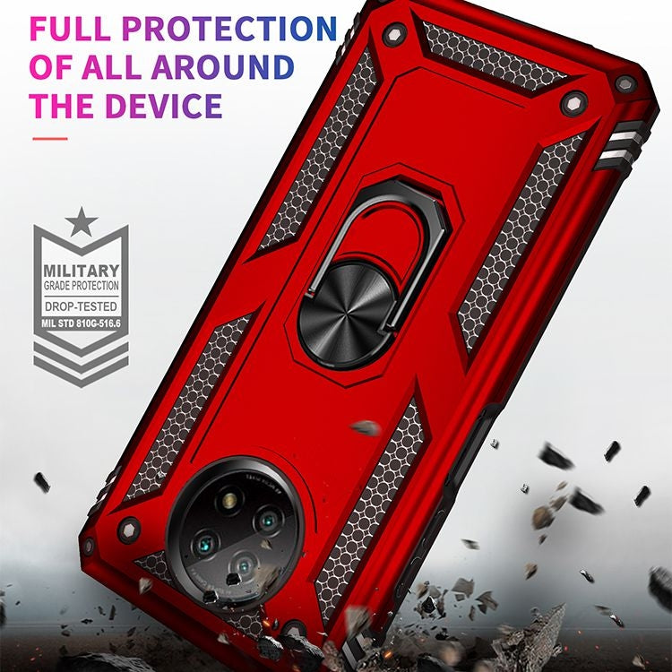 For Xiaomi Redmi Note 9 Shockproof TPU + PC Protective Case with 360 Degree Rotating Holder