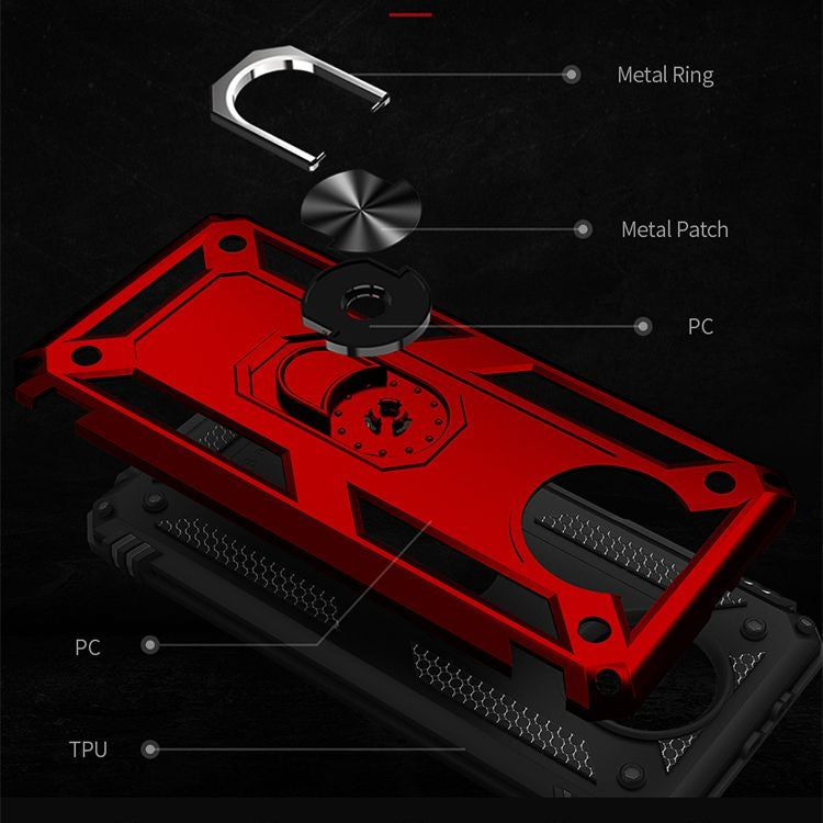 For Xiaomi Redmi Note 9 Shockproof TPU + PC Protective Case with 360 Degree Rotating Holder