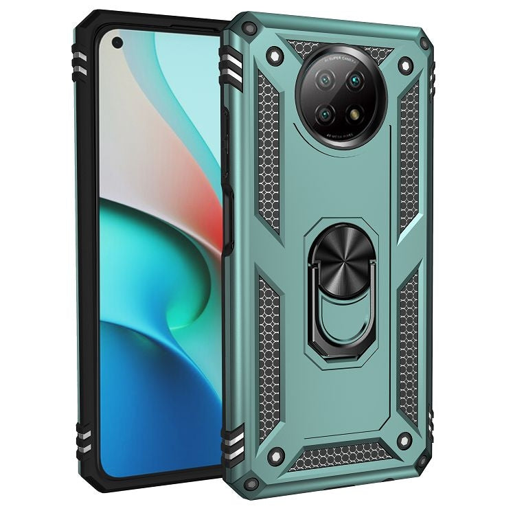For Xiaomi Redmi Note 9 Shockproof TPU + PC Protective Case with 360 Degree Rotating Holder