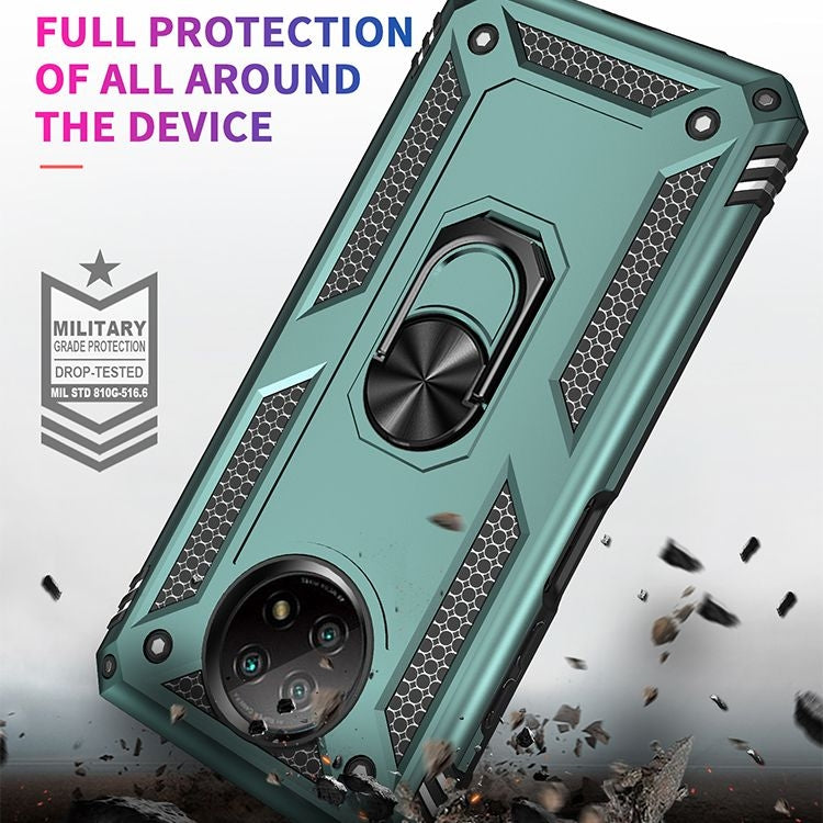 For Xiaomi Redmi Note 9 Shockproof TPU + PC Protective Case with 360 Degree Rotating Holder