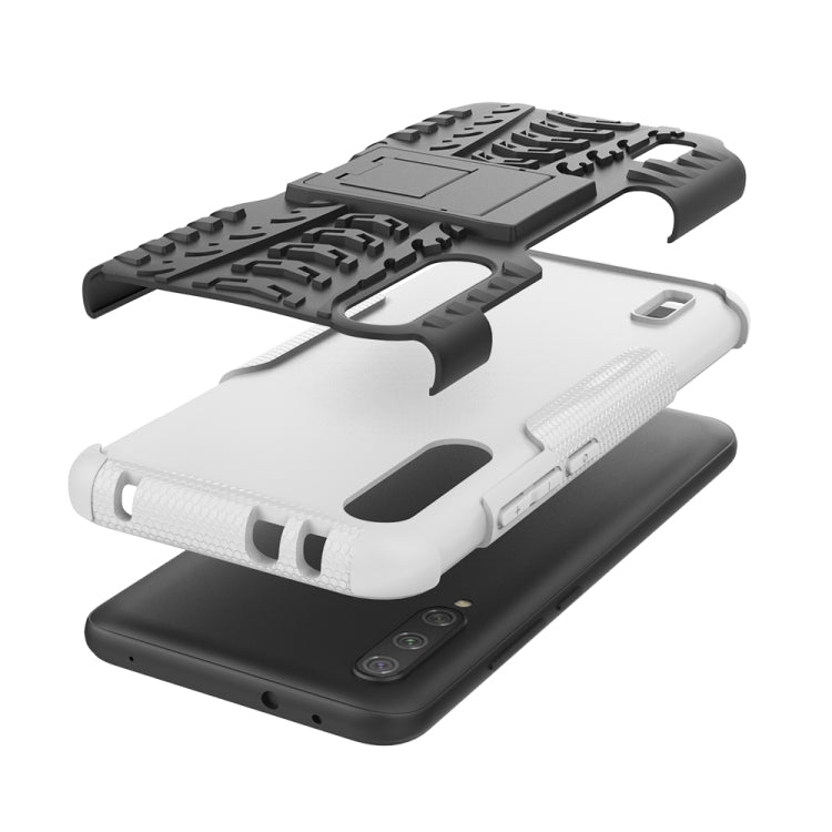 For Xiaomi Mi CC9e Tire Texture TPU + PC Shockproof Case with Holder