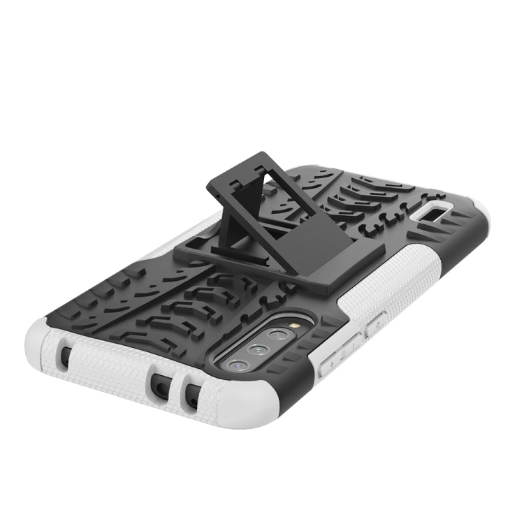 For Xiaomi Mi CC9e Tire Texture TPU + PC Shockproof Case with Holder