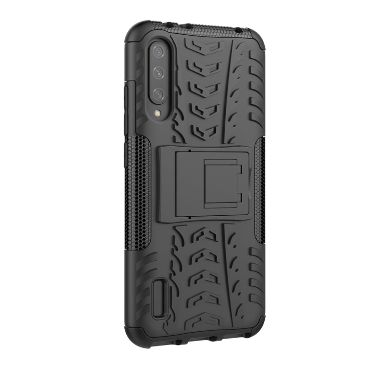 For Xiaomi Mi CC9e Tire Texture TPU + PC Shockproof Case with Holder