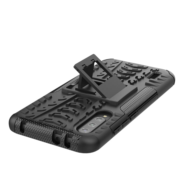 For Xiaomi Mi CC9e Tire Texture TPU + PC Shockproof Case with Holder
