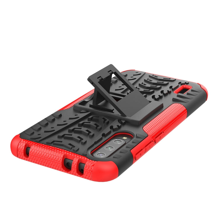 For Xiaomi Mi CC9e Tire Texture TPU + PC Shockproof Case with Holder