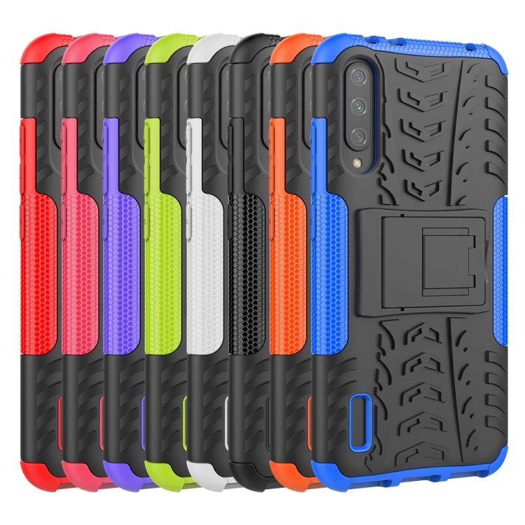 For Xiaomi Mi CC9e Tire Texture TPU + PC Shockproof Case with Holder
