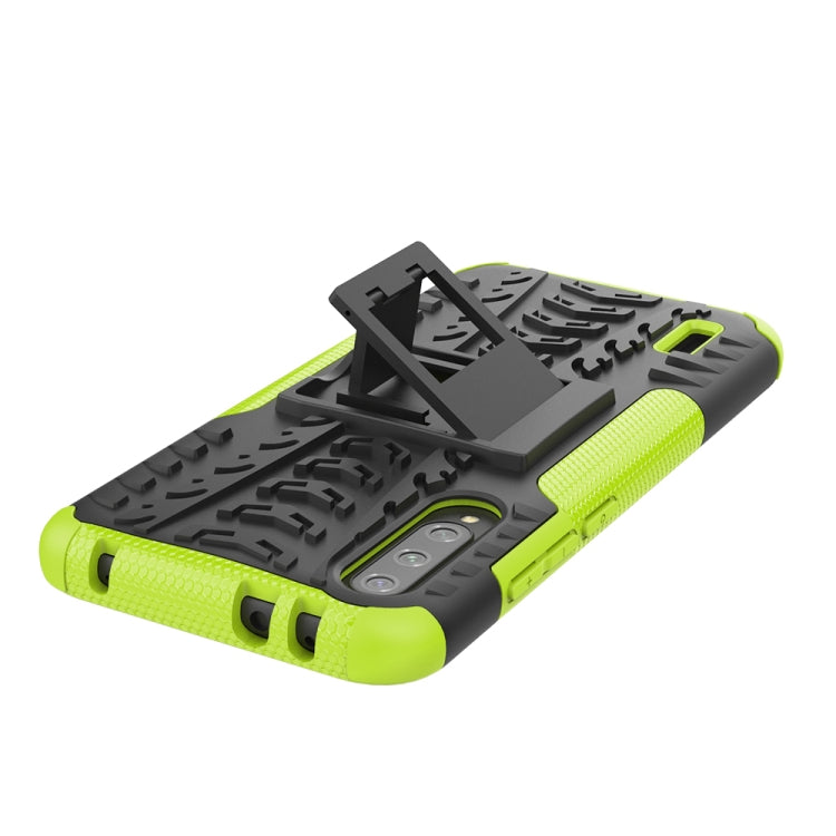 For Xiaomi Mi CC9e Tire Texture TPU + PC Shockproof Case with Holder