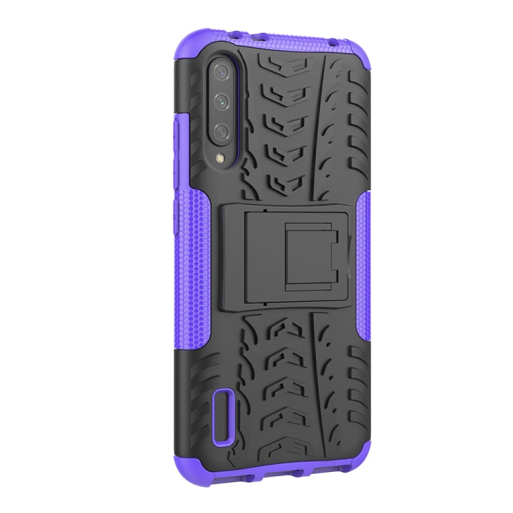 For Xiaomi Mi CC9e Tire Texture TPU + PC Shockproof Case with Holder