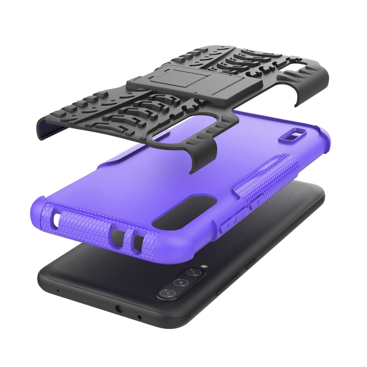 For Xiaomi Mi CC9e Tire Texture TPU + PC Shockproof Case with Holder