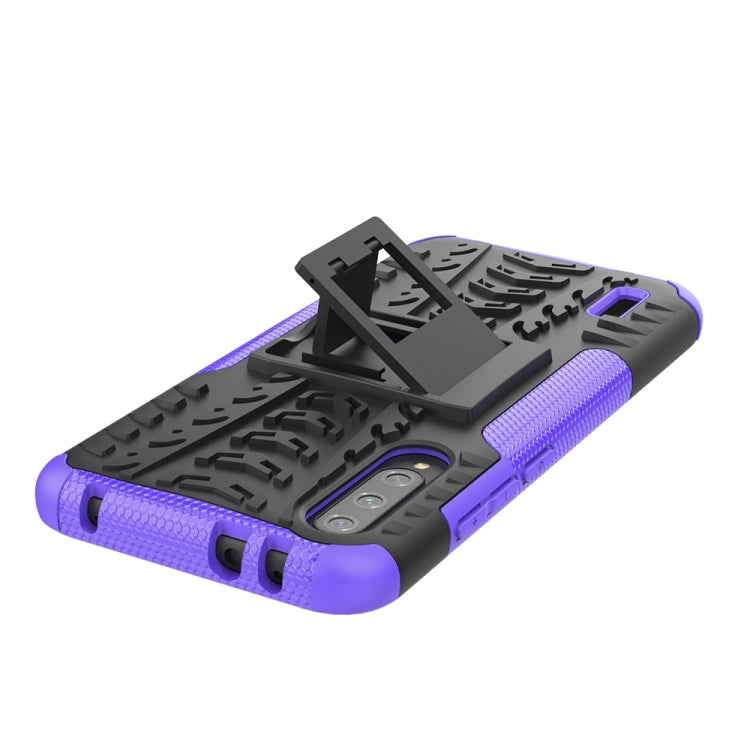 For Xiaomi Mi CC9e Tire Texture TPU + PC Shockproof Case with Holder