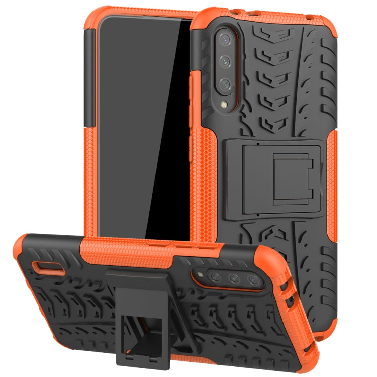 For Xiaomi Mi CC9e Tire Texture TPU + PC Shockproof Case with Holder