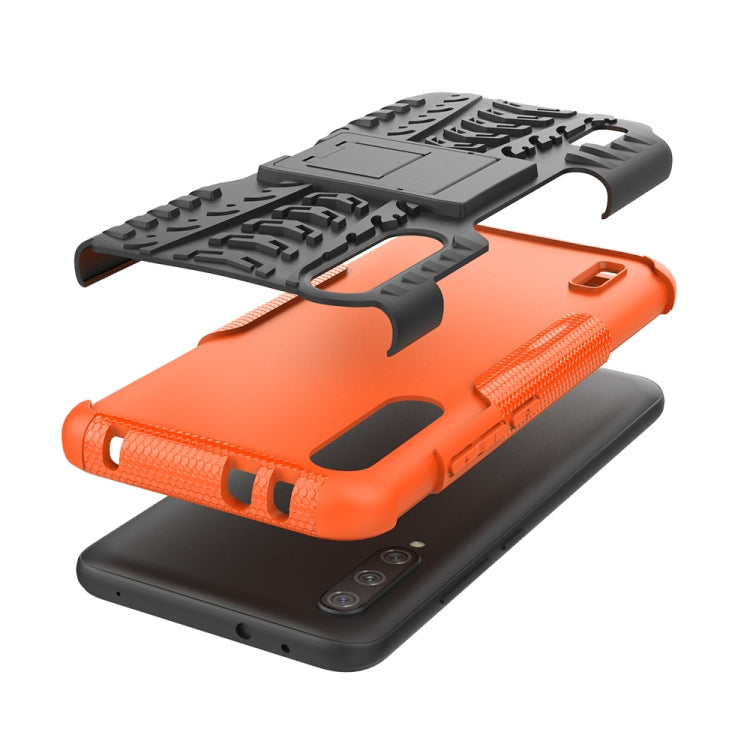 For Xiaomi Mi CC9e Tire Texture TPU + PC Shockproof Case with Holder