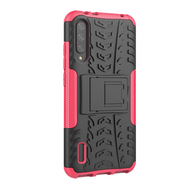 For Xiaomi Mi CC9e Tire Texture TPU + PC Shockproof Case with Holder