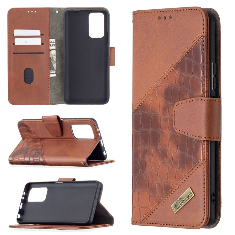 For Xiaomi Redmi Note 10 Pro Matching Color Crocodile Texture Horizontal Flip PU Leather Case with Wallet & Holder & Card Slots