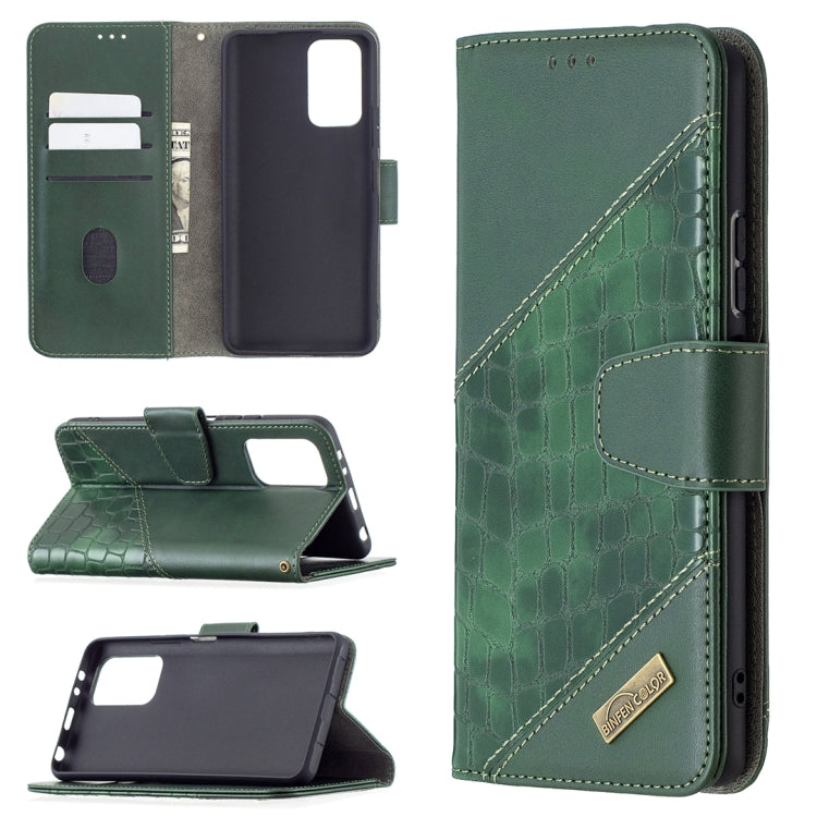 For Xiaomi Redmi Note 10 Pro Matching Color Crocodile Texture Horizontal Flip PU Leather Case with Wallet & Holder & Card Slots