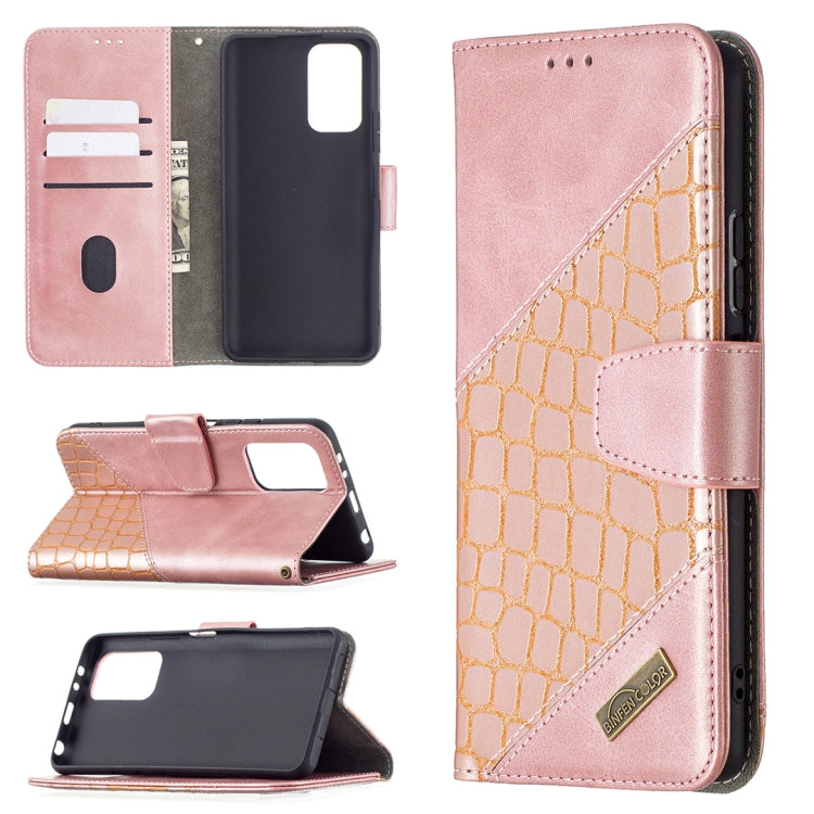 For Xiaomi Redmi Note 10 Pro Matching Color Crocodile Texture Horizontal Flip PU Leather Case with Wallet & Holder & Card Slots
