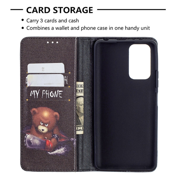 For Xiaomi Redmi Note 10 Pro Colored Drawing Pattern Invisible Magnetic Horizontal Flip PU Leather Case with Holder & Card Slots & Wallet