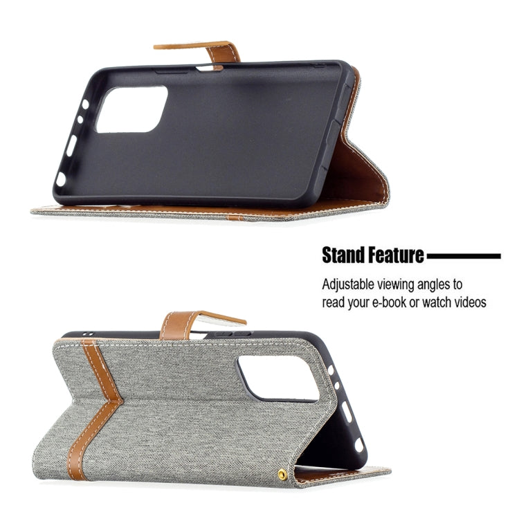 For Xiaomi Redmi Note 10 Pro Color Matching Denim Texture Horizontal Flip Leather Case with Holder & Card Slots & Wallet & Lanyard