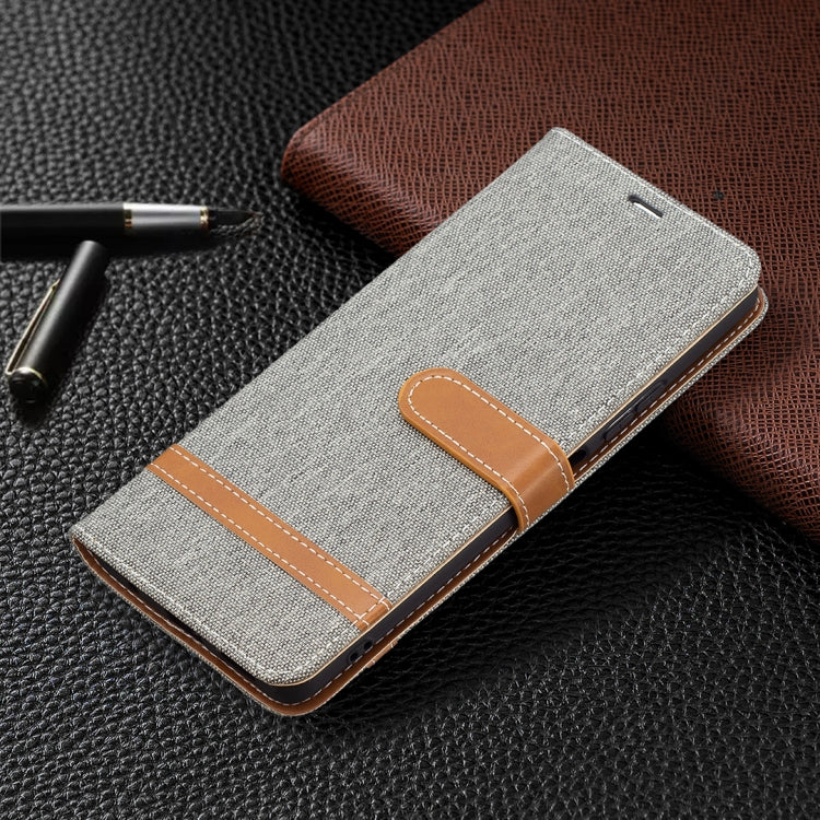 For Xiaomi Redmi Note 10 Pro Color Matching Denim Texture Horizontal Flip Leather Case with Holder & Card Slots & Wallet & Lanyard