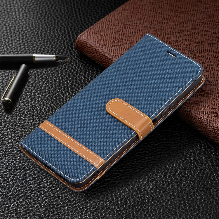 For Xiaomi Redmi Note 10 Pro Color Matching Denim Texture Horizontal Flip Leather Case with Holder & Card Slots & Wallet & Lanyard