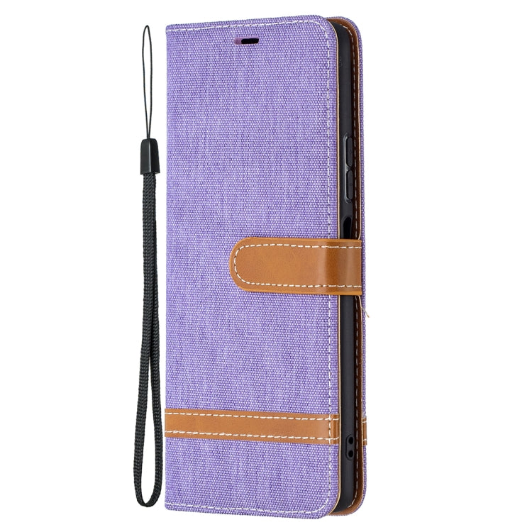 For Xiaomi Redmi Note 10 Pro Color Matching Denim Texture Horizontal Flip Leather Case with Holder & Card Slots & Wallet & Lanyard