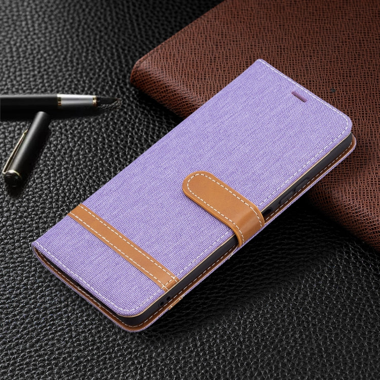 For Xiaomi Redmi Note 10 Pro Color Matching Denim Texture Horizontal Flip Leather Case with Holder & Card Slots & Wallet & Lanyard