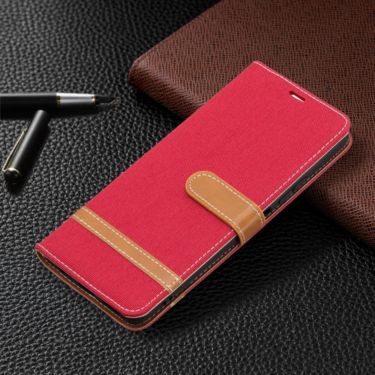 For Xiaomi Redmi Note 10 Pro Color Matching Denim Texture Horizontal Flip Leather Case with Holder & Card Slots & Wallet & Lanyard