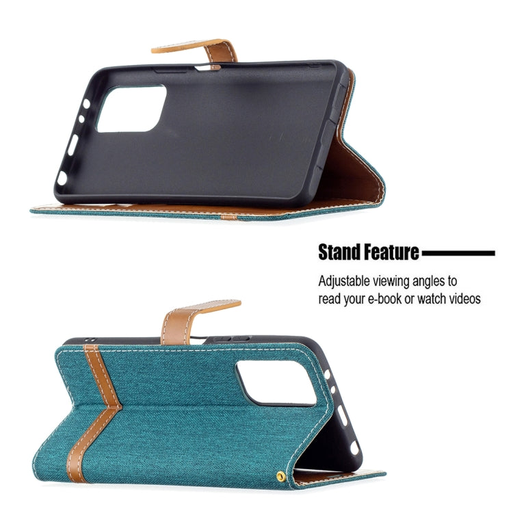 For Xiaomi Redmi Note 10 Pro Color Matching Denim Texture Horizontal Flip Leather Case with Holder & Card Slots & Wallet & Lanyard