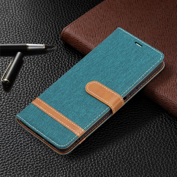 For Xiaomi Redmi Note 10 Pro Color Matching Denim Texture Horizontal Flip Leather Case with Holder & Card Slots & Wallet & Lanyard