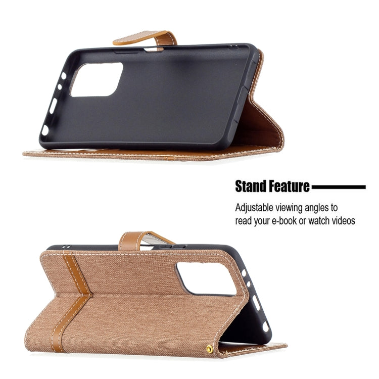 For Xiaomi Redmi Note 10 Pro Color Matching Denim Texture Horizontal Flip Leather Case with Holder & Card Slots & Wallet & Lanyard