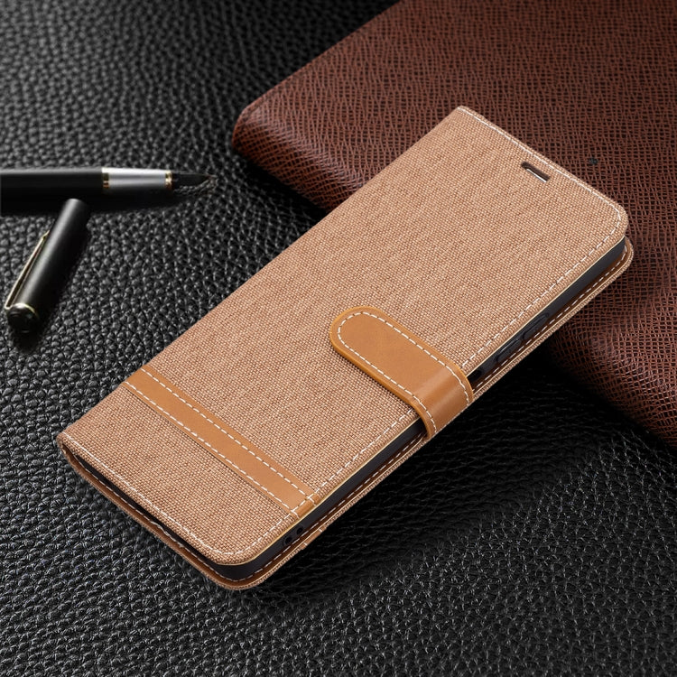 For Xiaomi Redmi Note 10 Pro Color Matching Denim Texture Horizontal Flip Leather Case with Holder & Card Slots & Wallet & Lanyard