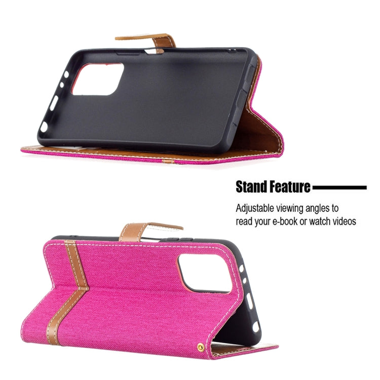 For Xiaomi Redmi Note 10 Pro Color Matching Denim Texture Horizontal Flip Leather Case with Holder & Card Slots & Wallet & Lanyard