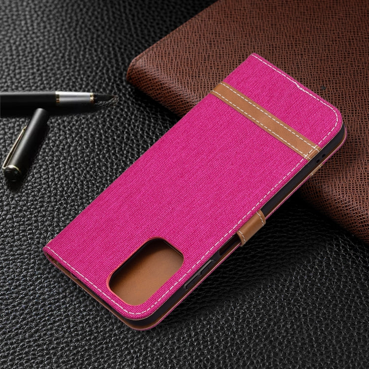 For Xiaomi Redmi Note 10 Pro Color Matching Denim Texture Horizontal Flip Leather Case with Holder & Card Slots & Wallet & Lanyard