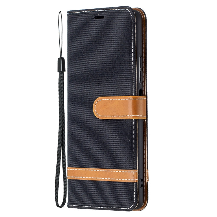 For Xiaomi Redmi Note 10 Pro Color Matching Denim Texture Horizontal Flip Leather Case with Holder & Card Slots & Wallet & Lanyard
