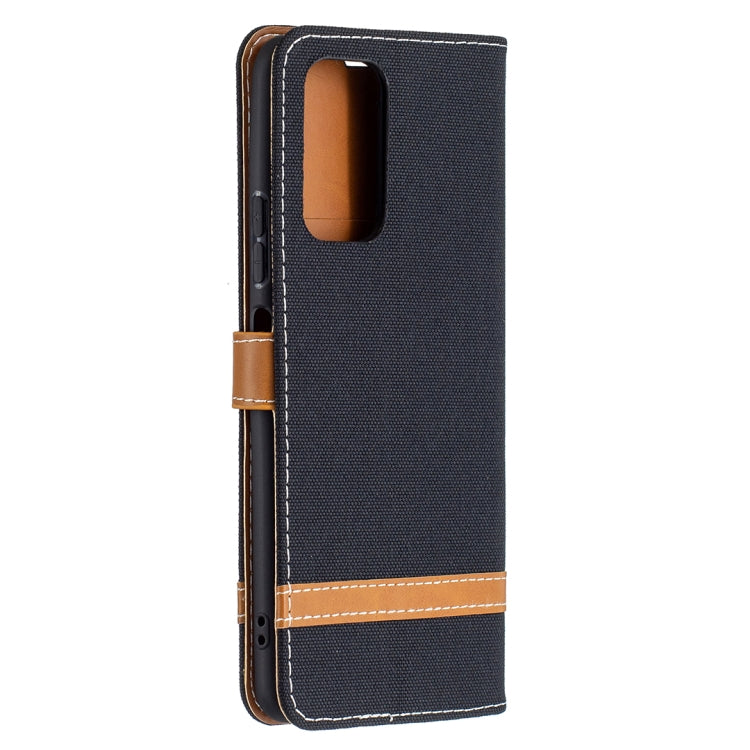 For Xiaomi Redmi Note 10 Pro Color Matching Denim Texture Horizontal Flip Leather Case with Holder & Card Slots & Wallet & Lanyard