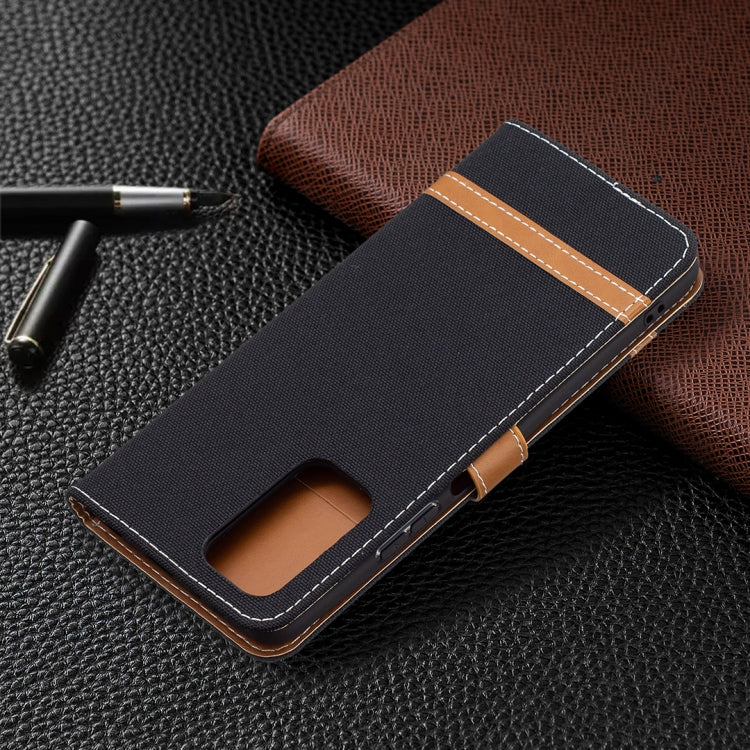 For Xiaomi Redmi Note 10 Pro Color Matching Denim Texture Horizontal Flip Leather Case with Holder & Card Slots & Wallet & Lanyard