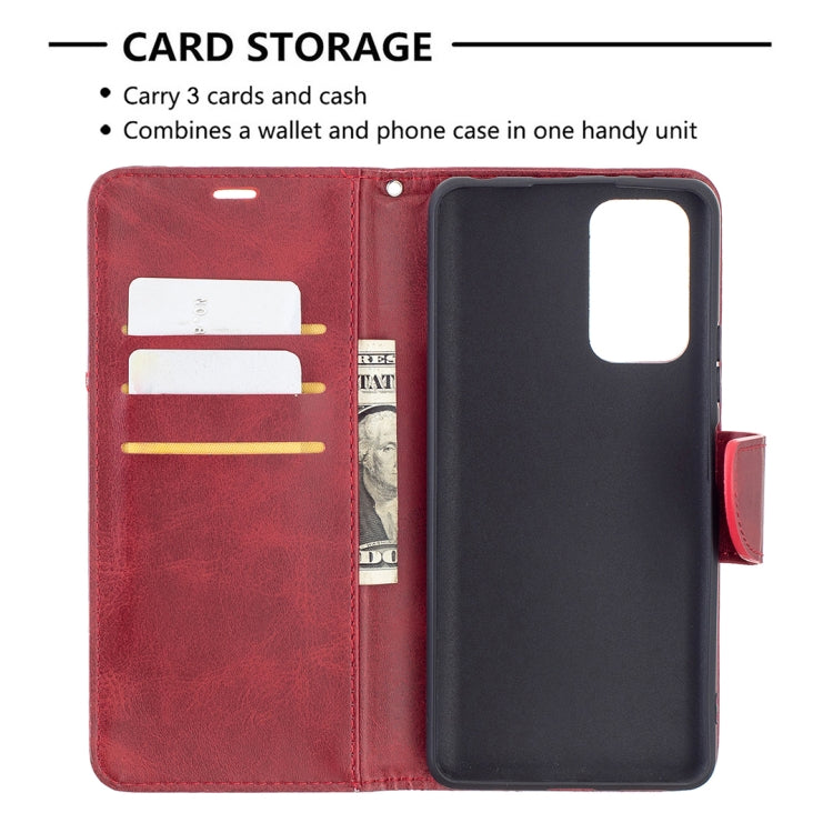 For Xiaomi Redmi Note 10 Pro Retro Lambskin Texture Pure Color Horizontal Flip PU Leather Case with Holder & Card Slots & Wallet & Lanyard