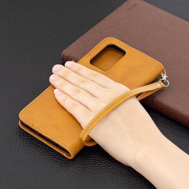 For Xiaomi Redmi Note 10 Pro Retro Lambskin Texture Pure Color Horizontal Flip PU Leather Case with Holder & Card Slots & Wallet & Lanyard