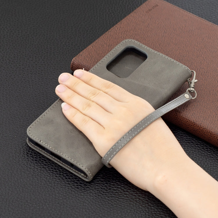 For Xiaomi Redmi Note 10 Pro Retro Lambskin Texture Pure Color Horizontal Flip PU Leather Case with Holder & Card Slots & Wallet & Lanyard