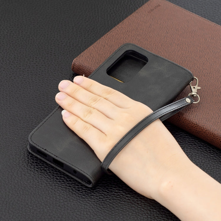 For Xiaomi Redmi Note 10 Pro Retro Lambskin Texture Pure Color Horizontal Flip PU Leather Case with Holder & Card Slots & Wallet & Lanyard