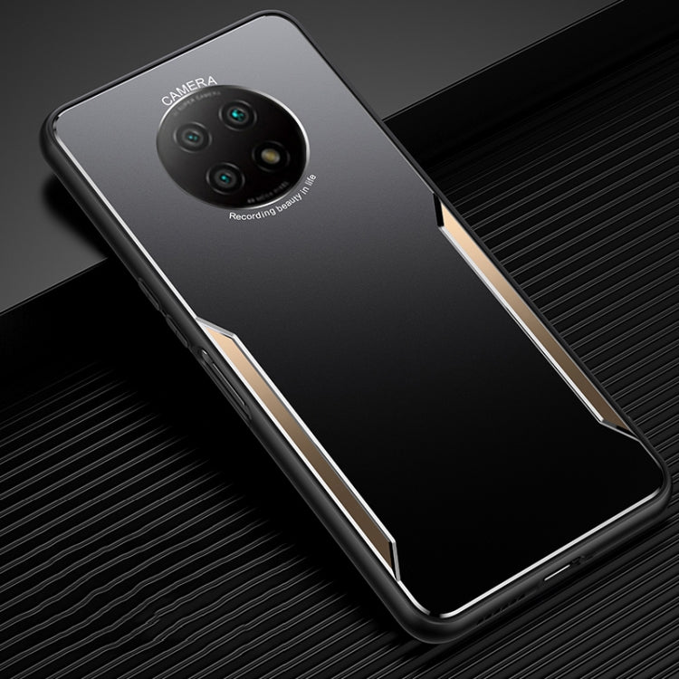 For Xiaomi Redmi Note 9 5G Blade Series TPU Frame + Titanium Alloy Sand Blasting Technology Backplane + Color Aluminum Alloy Decorative Edge Mobile Phone Protective Shell