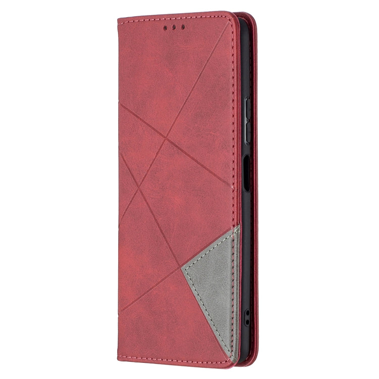For Xiaomi Redmi Note 10 Pro Rhombus Texture Horizontal Flip Magnetic Leather Case with Holder & Card Slots
