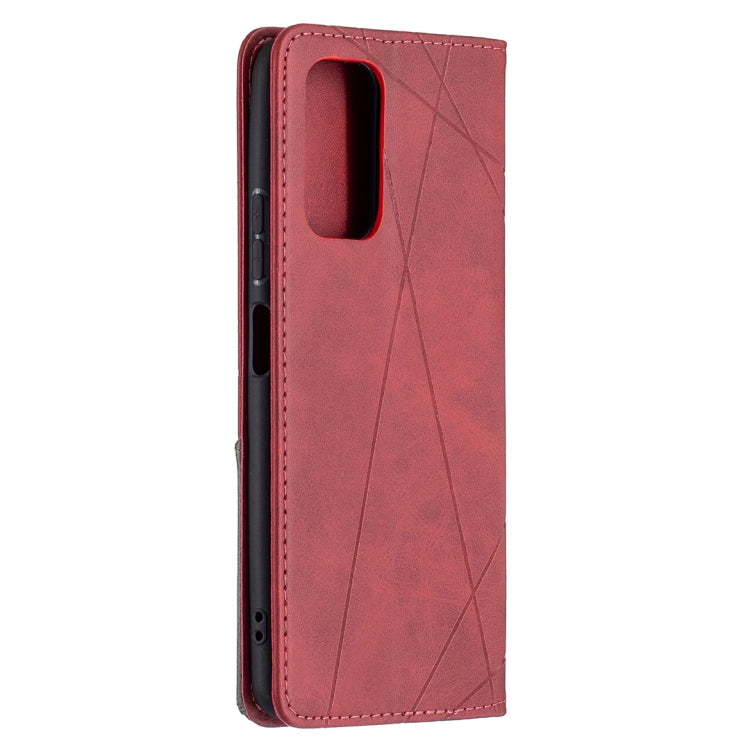 For Xiaomi Redmi Note 10 Pro Rhombus Texture Horizontal Flip Magnetic Leather Case with Holder & Card Slots