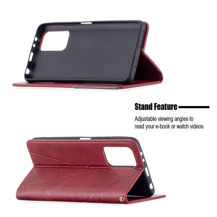 For Xiaomi Redmi Note 10 Pro Rhombus Texture Horizontal Flip Magnetic Leather Case with Holder & Card Slots