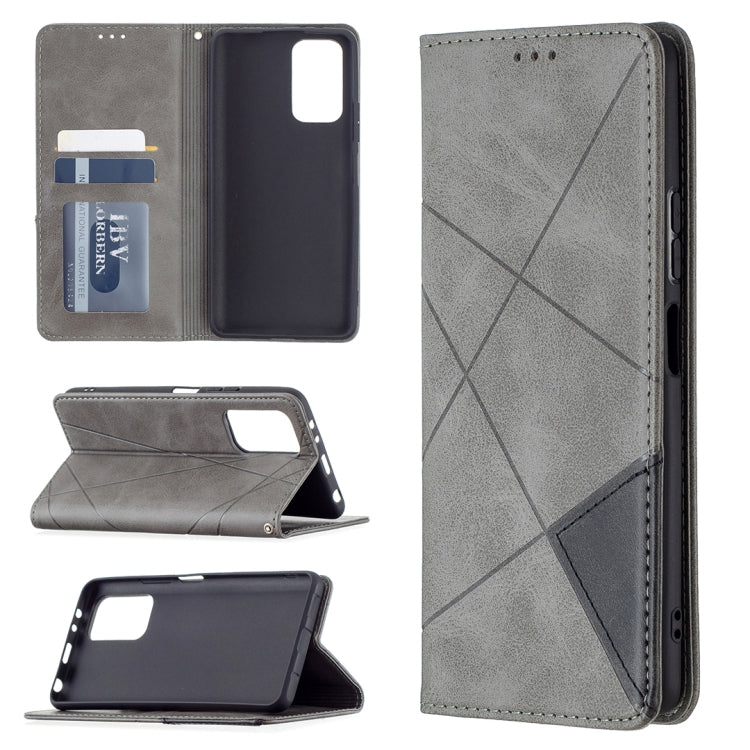 For Xiaomi Redmi Note 10 Pro Rhombus Texture Horizontal Flip Magnetic Leather Case with Holder & Card Slots