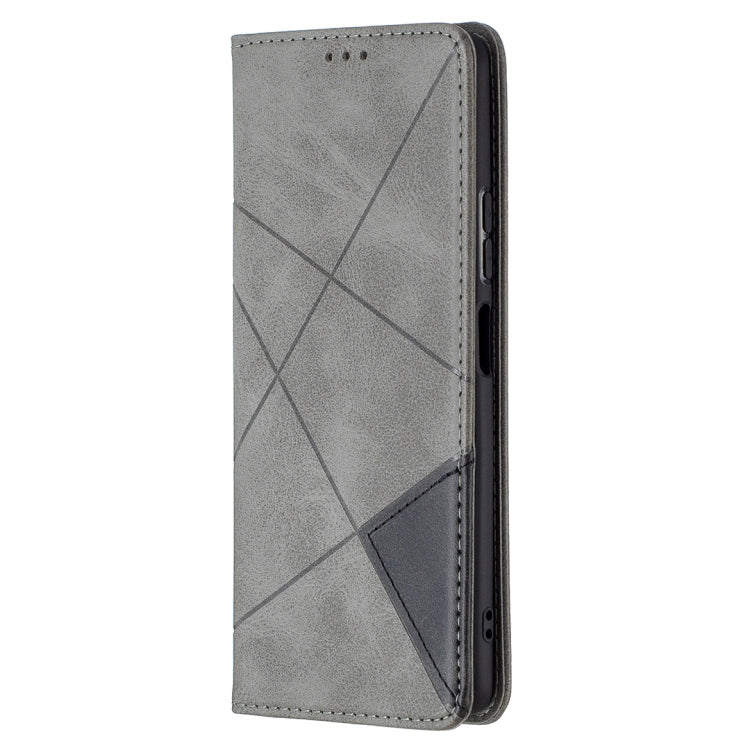 For Xiaomi Redmi Note 10 Pro Rhombus Texture Horizontal Flip Magnetic Leather Case with Holder & Card Slots